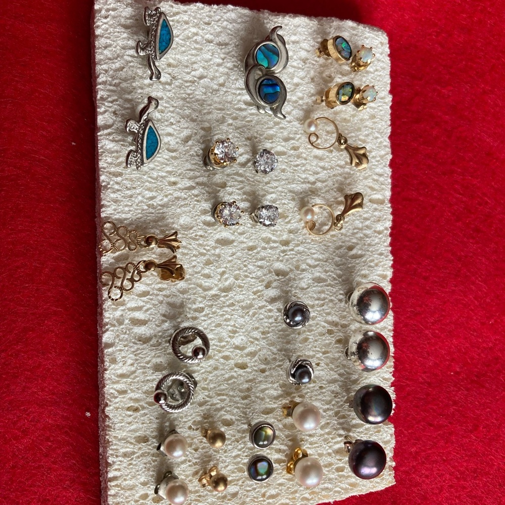 Elegant Silver and Gold Earring Set